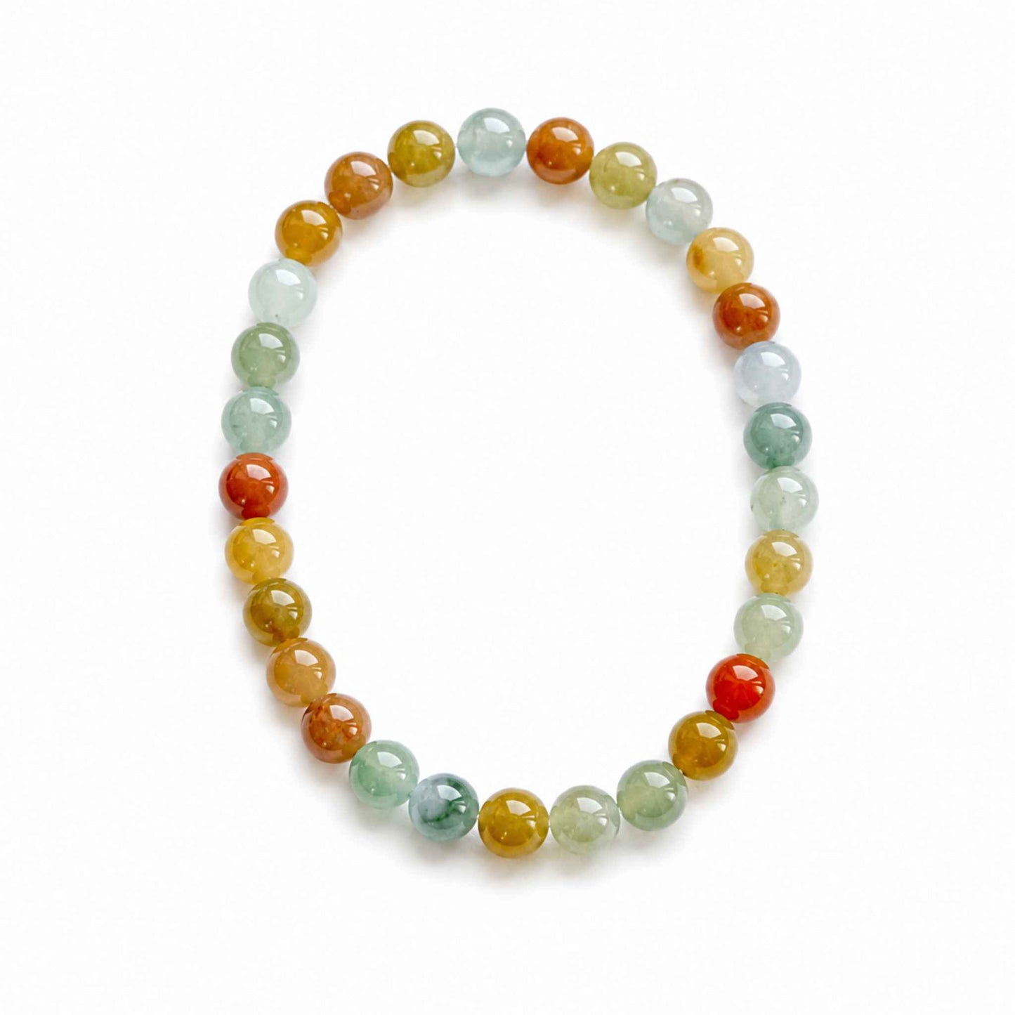 Golden Garden Multicolour Beaded Jade Bracelet