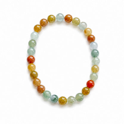 Golden Garden Multicolour Beaded Jade Bracelet