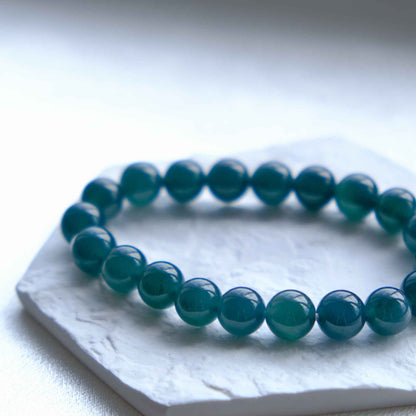 Imperial Evergreen Beaded Jade Bracelet