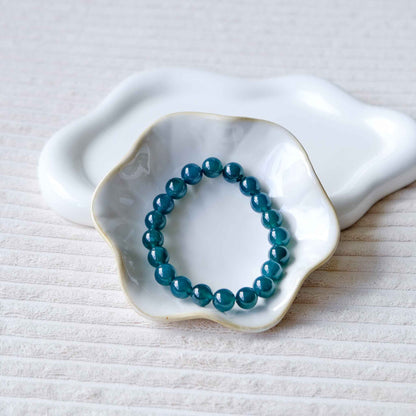 Imperial Evergreen Beaded Jade Bracelet