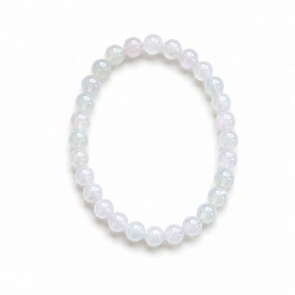 Ivory Veil Icy White Beaded Jade Bracelet