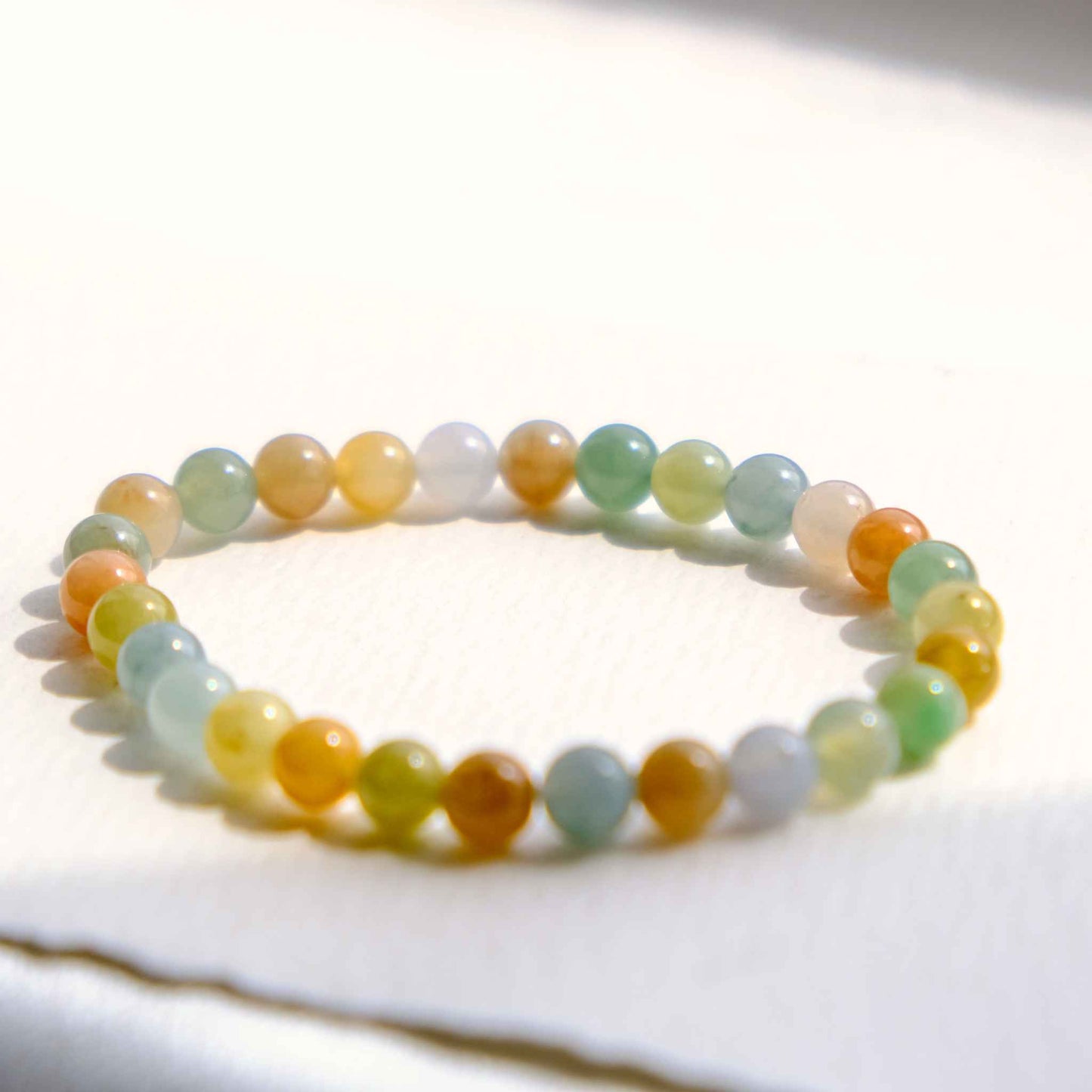 Kaleidoscope Multicolour Beaded Jade Bracelet