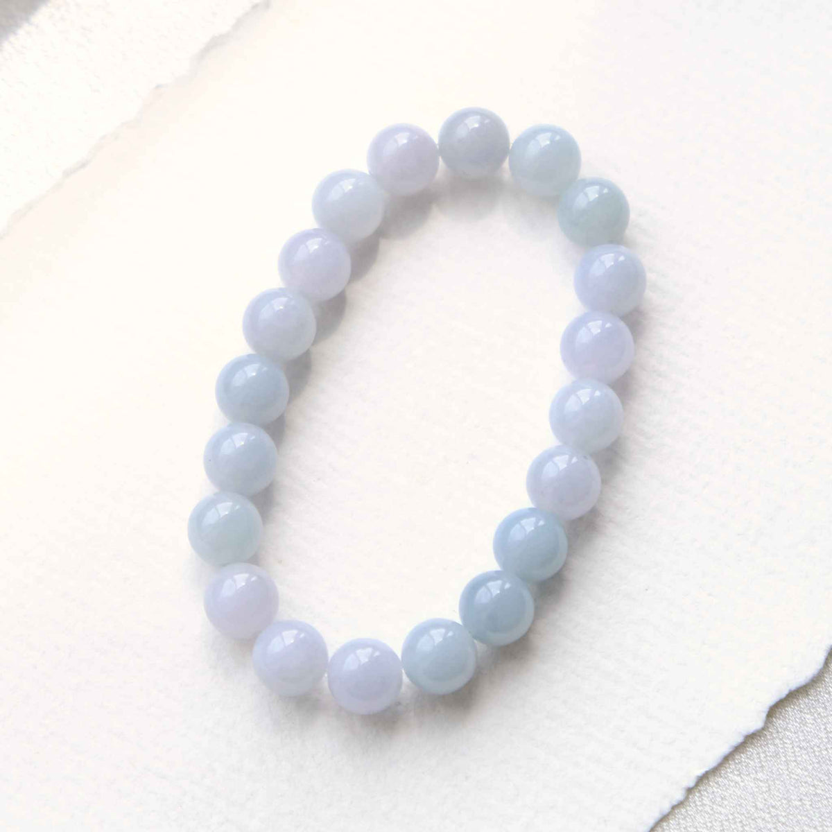 Lilac Dawn Lavender Beaded Jade Bracelet