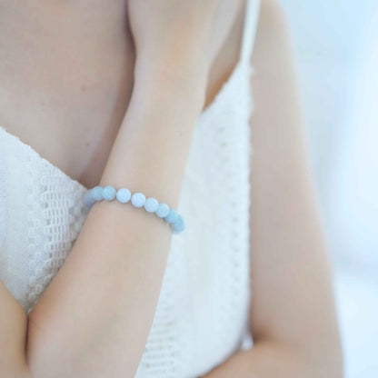 Lilac Dawn Lavender Beaded Jade Bracelet