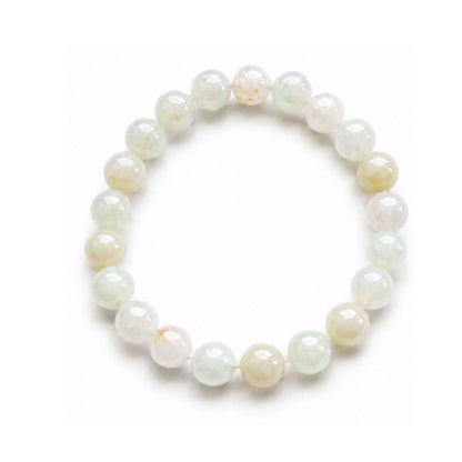 Macaron Blush Amber Beaded Jade Bracelet