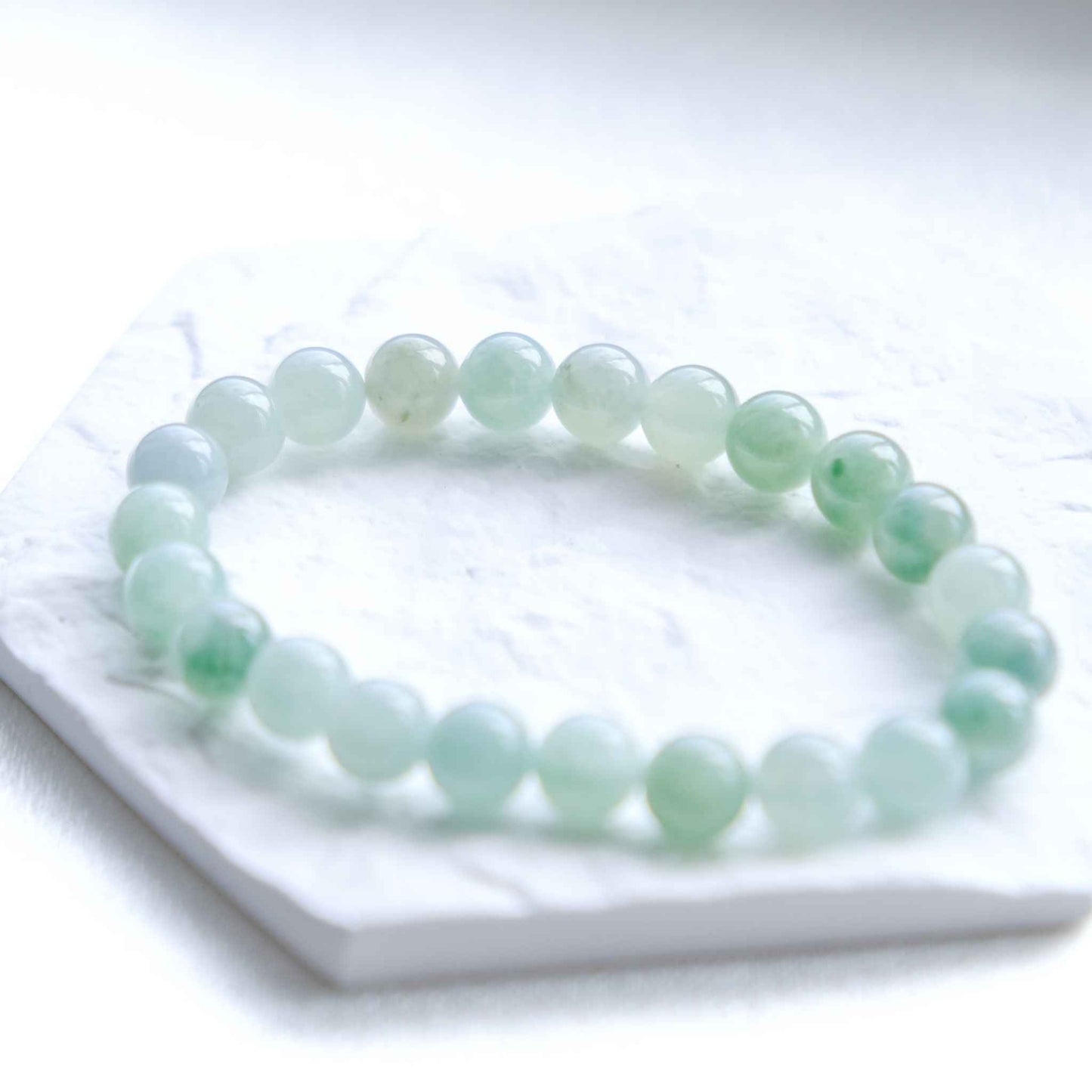 Mint Serenity Green Beaded Jade Bracelet