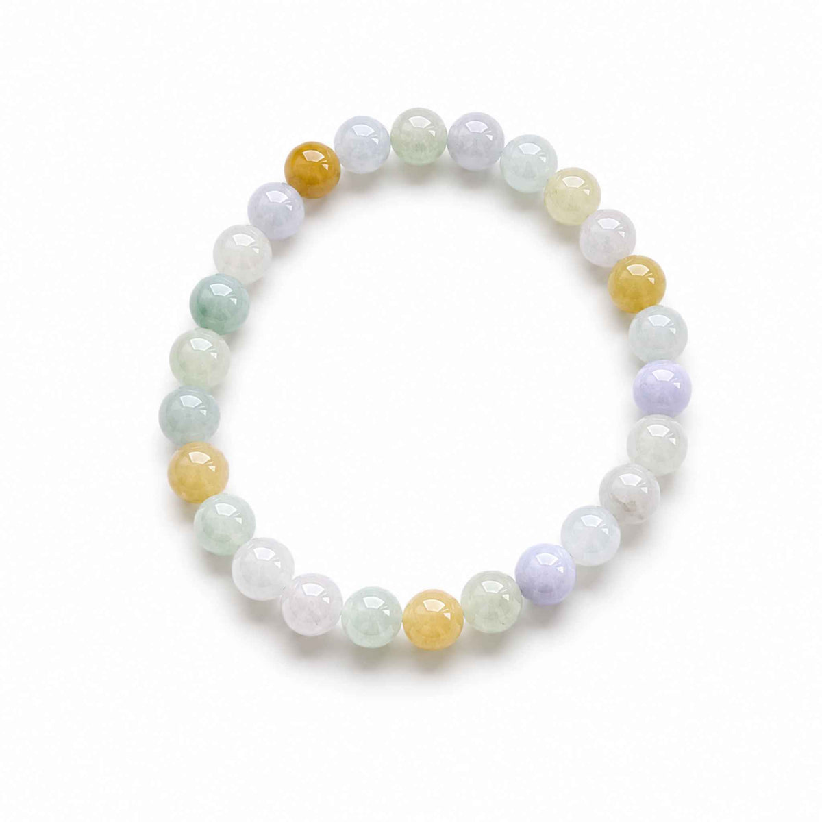 Pastel Meadow Multicolour Beaded Jade Bracelet
