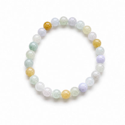 Pastel Meadow Multicolour Beaded Jade Bracelet
