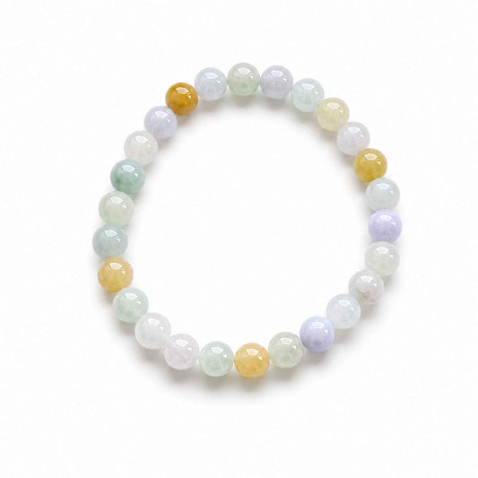 Pastel Meadow Multicolour Beaded Jade Bracelet