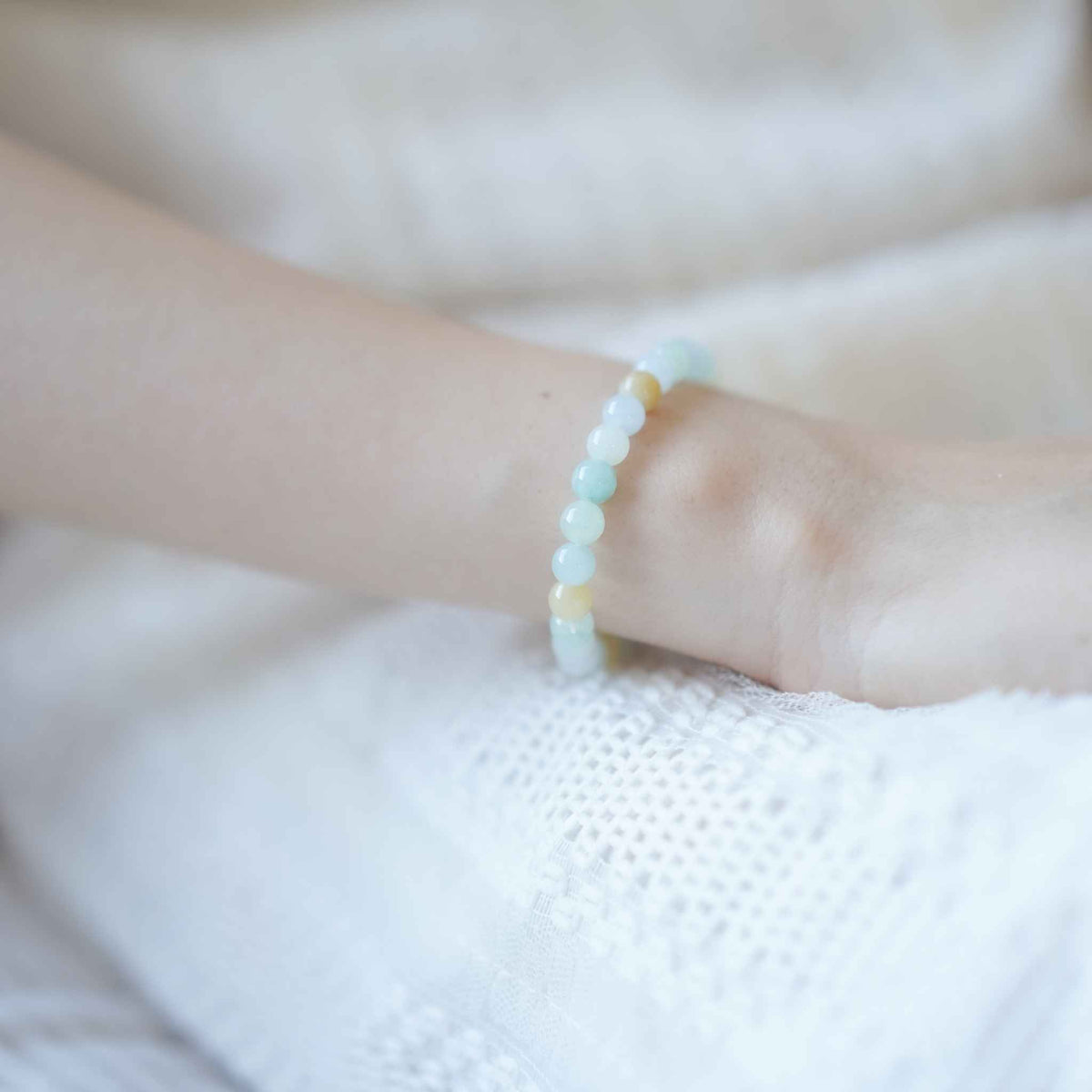 Pastel Meadow Multicolour Beaded Jade Bracelet