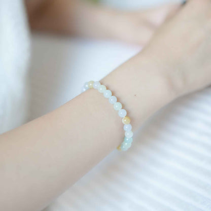 Pastel Meadow Multicolour Beaded Jade Bracelet