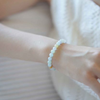Pastel Meadow Multicolour Beaded Jade Bracelet
