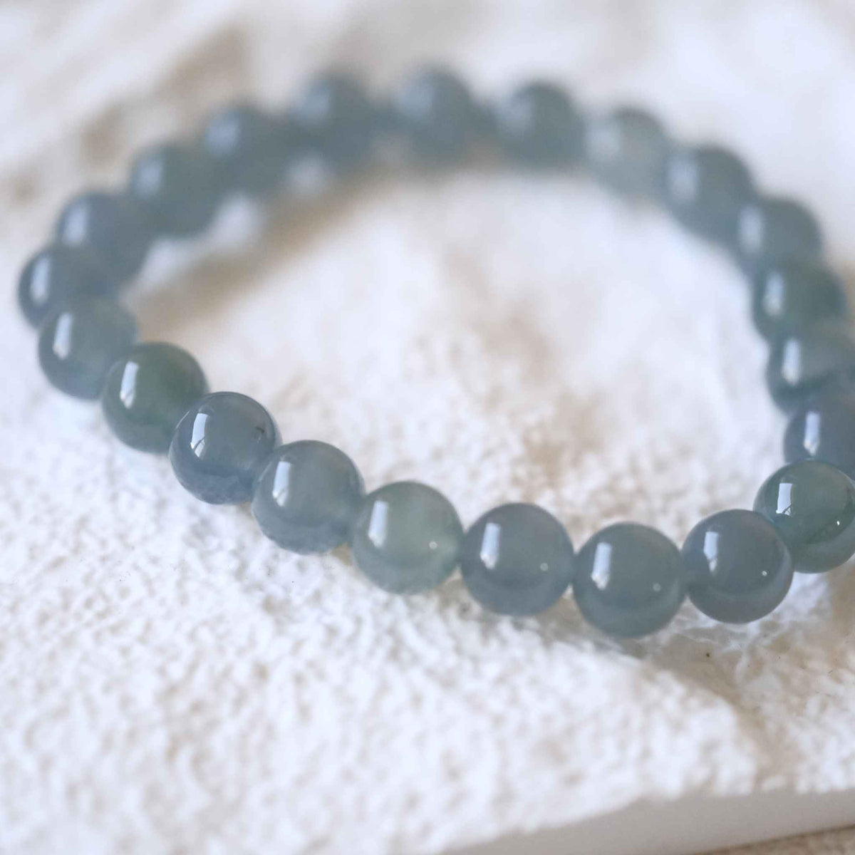 Sea Breeze Blue Beaded Jade Bracelet