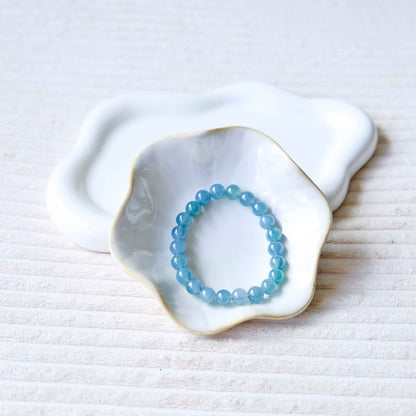 Sea Breeze Blue Beaded Jade Bracelet