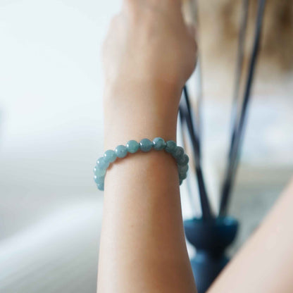 Sea Breeze Blue Beaded Jade Bracelet
