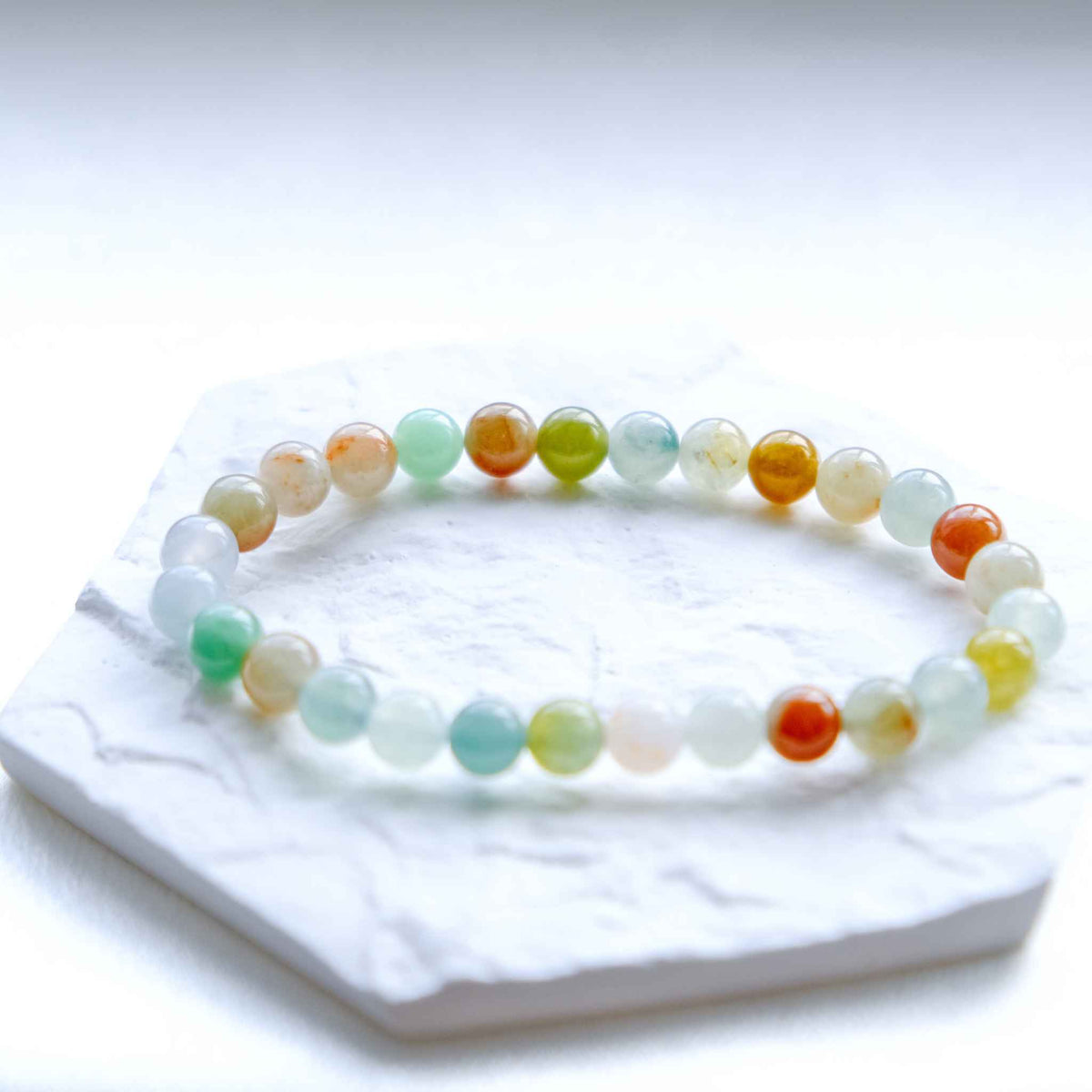 Secret Garden Multicolour Beaded Jade Bracelet