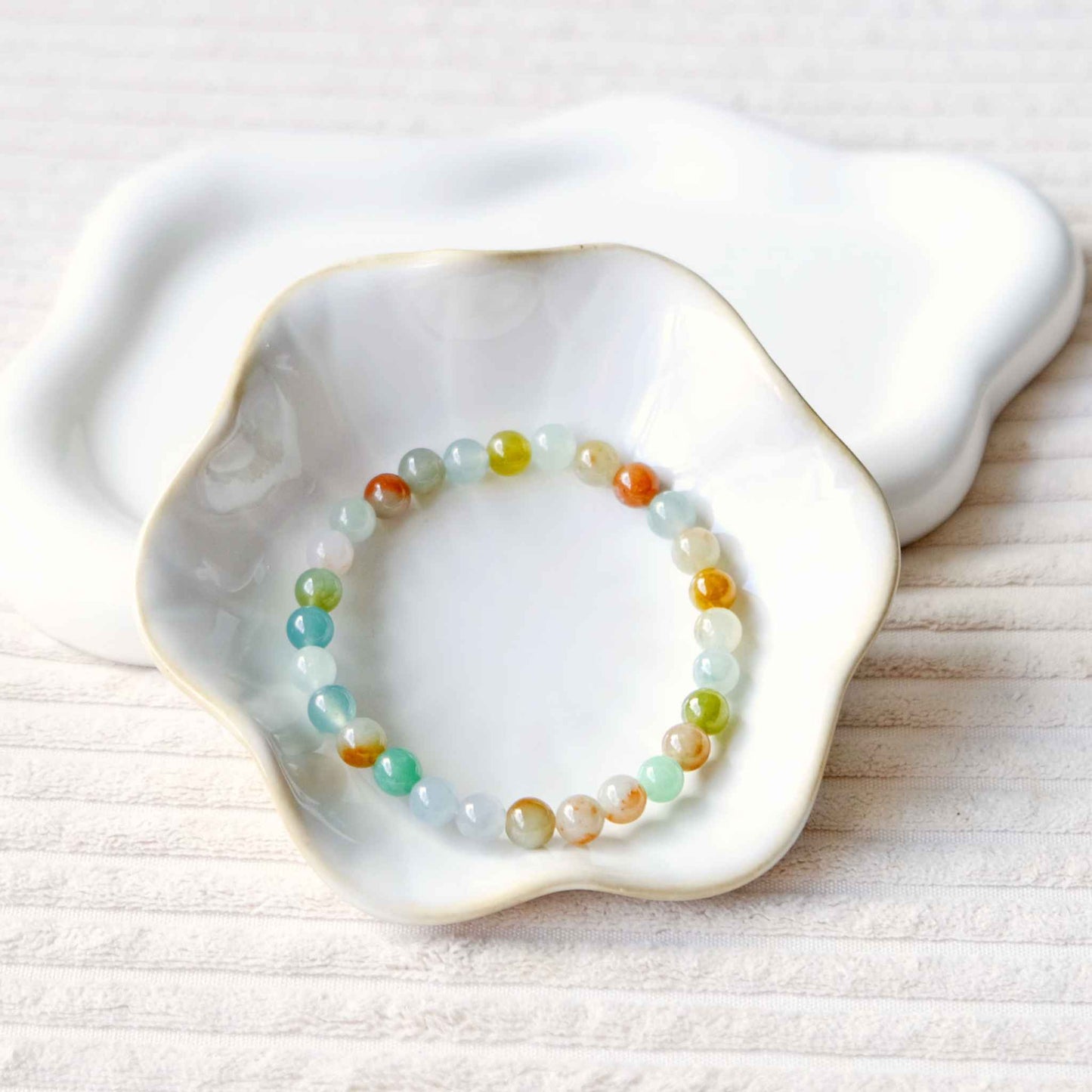 Secret Garden Multicolour Beaded Jade Bracelet