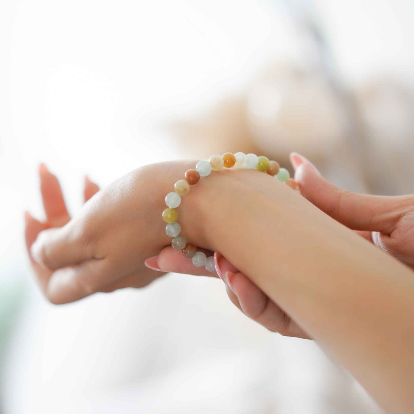 Secret Garden Multicolour Beaded Jade Bracelet