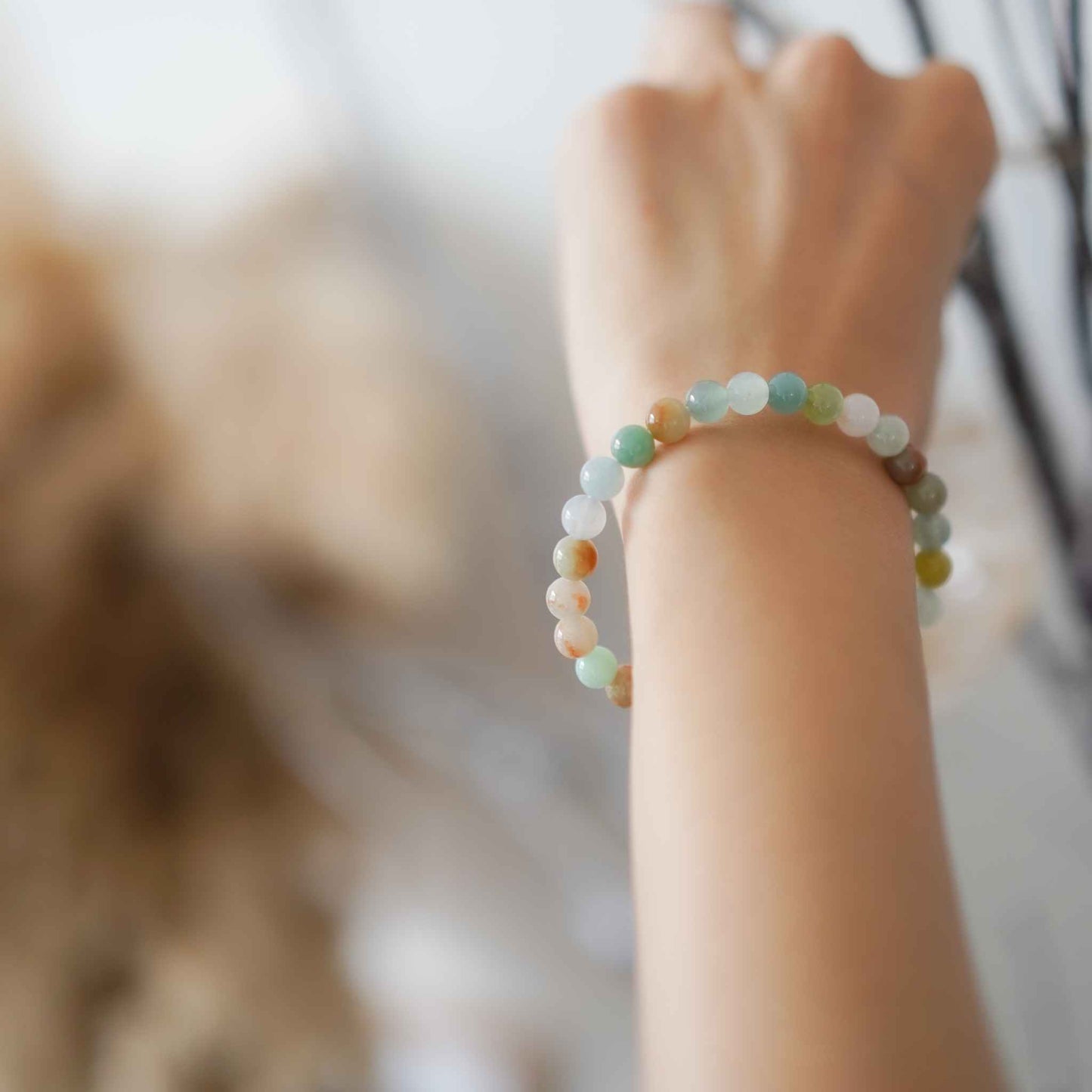 Secret Garden Multicolour Beaded Jade Bracelet