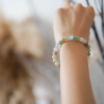 Secret Garden Multicolour Beaded Jade Bracelet