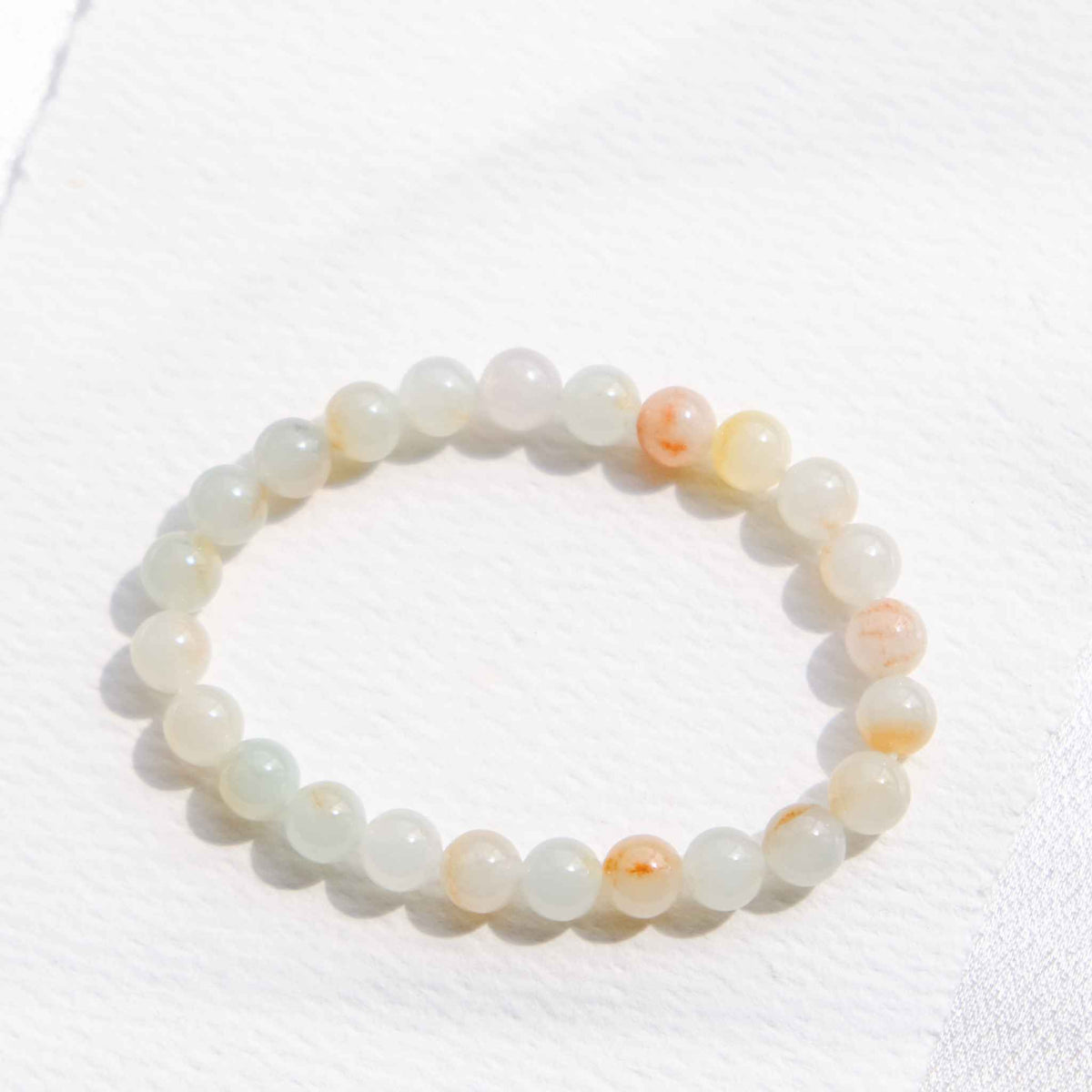 Snowdrop Multicolour Beaded Jade Bracelet