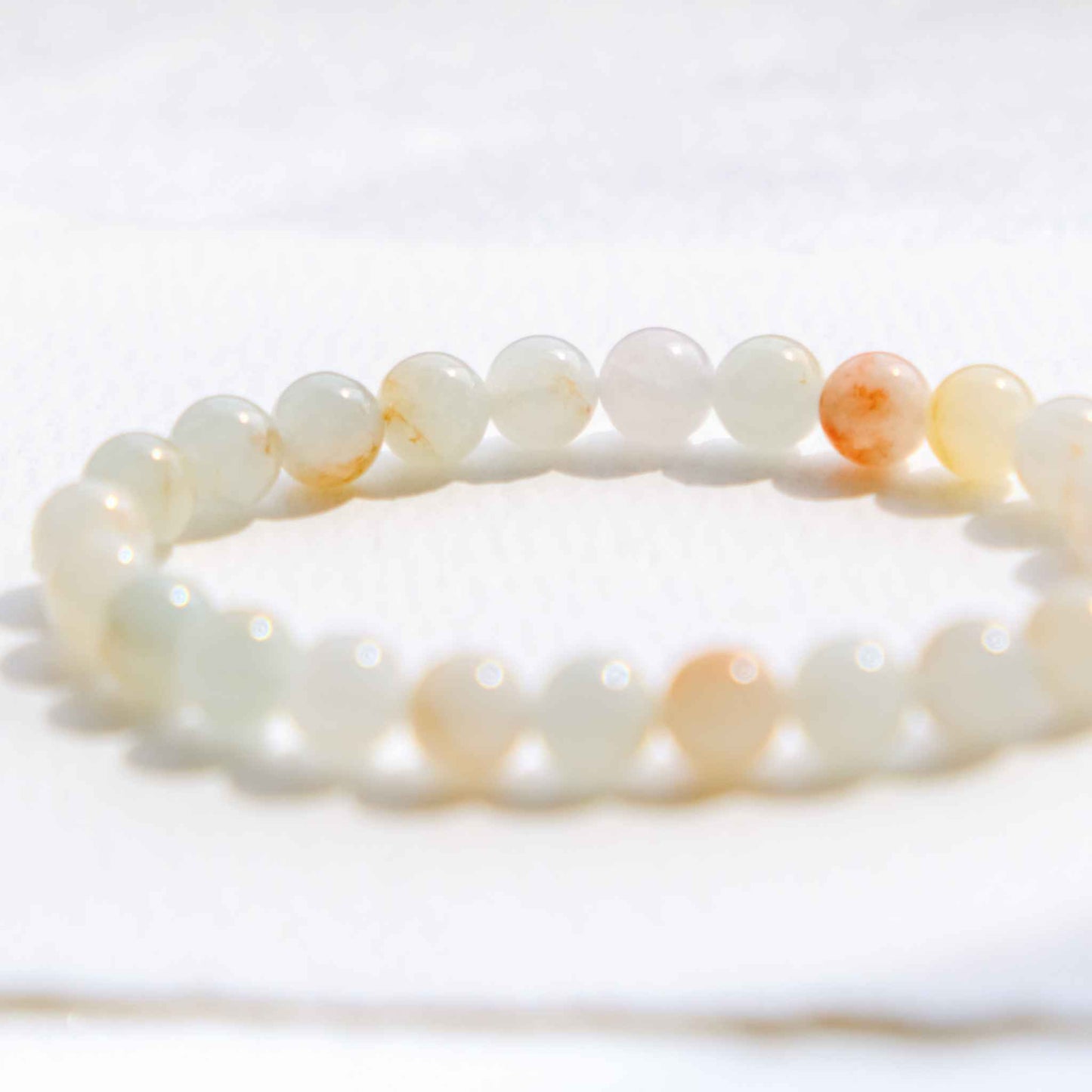 Snowdrop Multicolour Beaded Jade Bracelet
