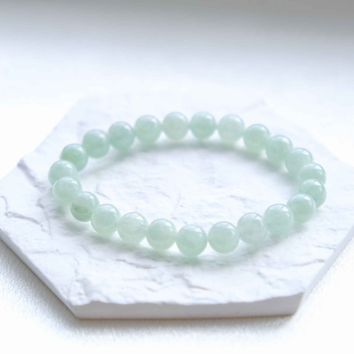 Spring Dew Green Beaded Jade Bracelet