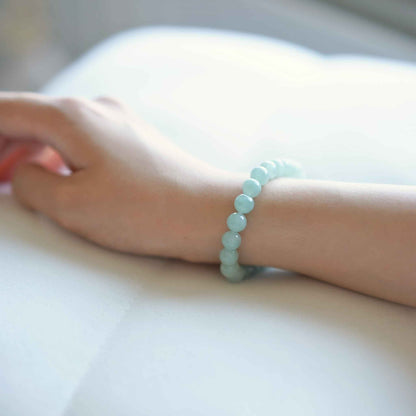 Spring Dew Green Beaded Jade Bracelet
