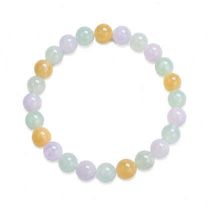Spring Meadow Multicolour Beaded Jade Bracelet