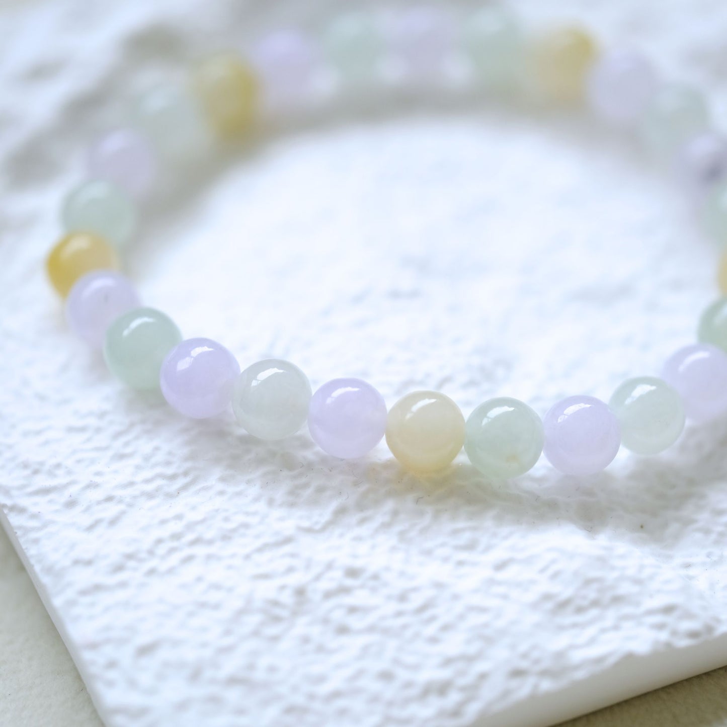 Spring Meadow Multicolour Beaded Jade Bracelet