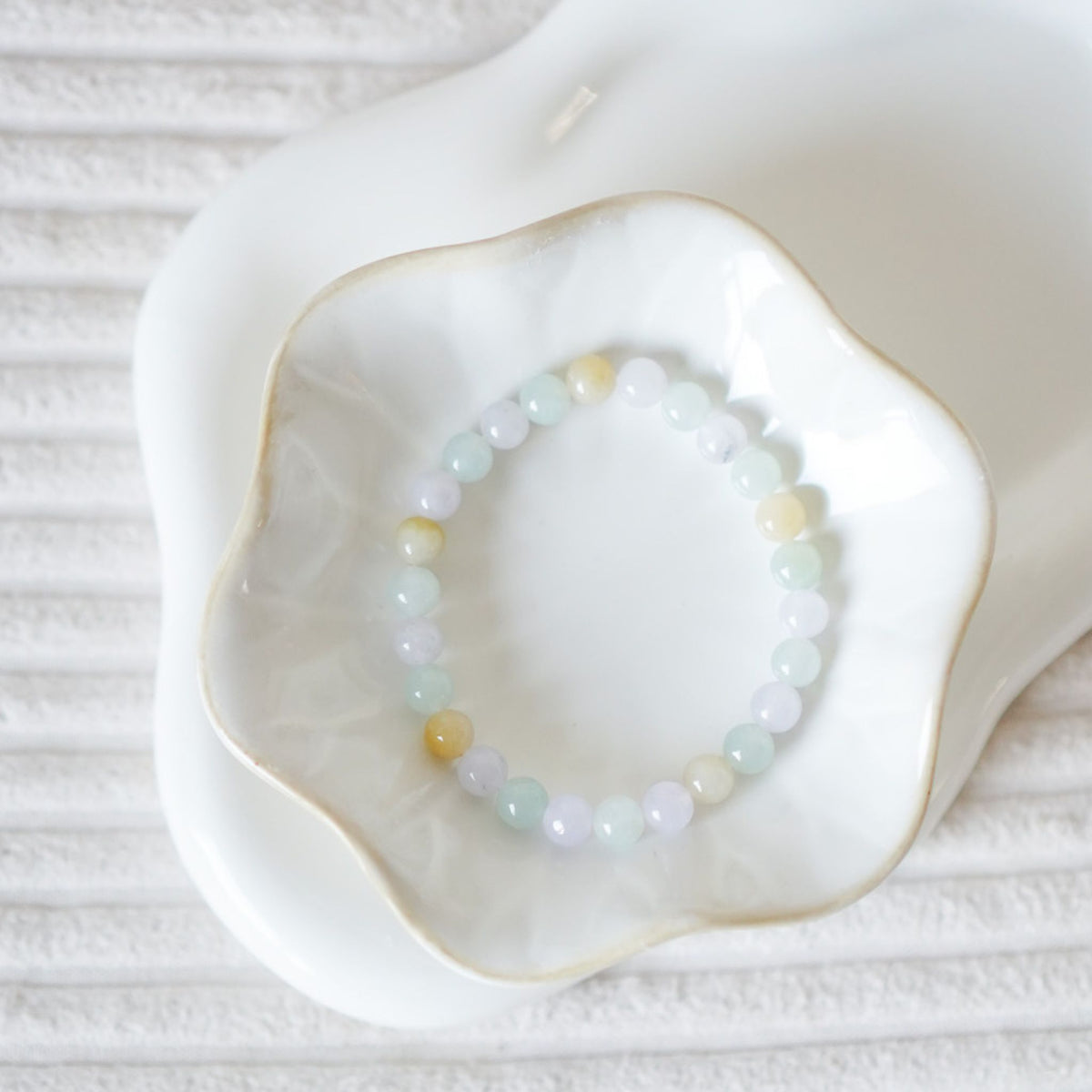 Spring Meadow Multicolour Beaded Jade Bracelet