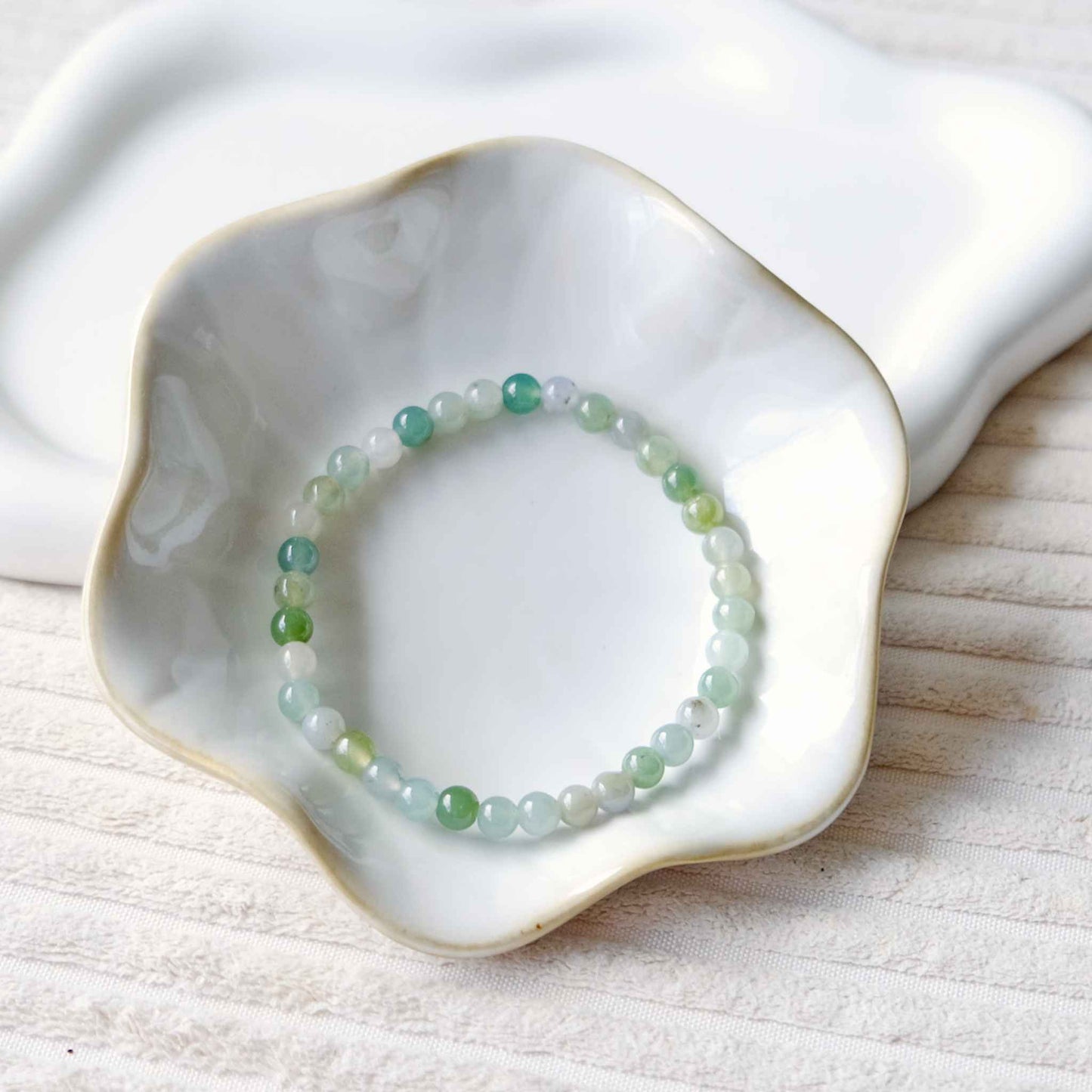 Verdant Breeze Green Beaded Jade Bracelet