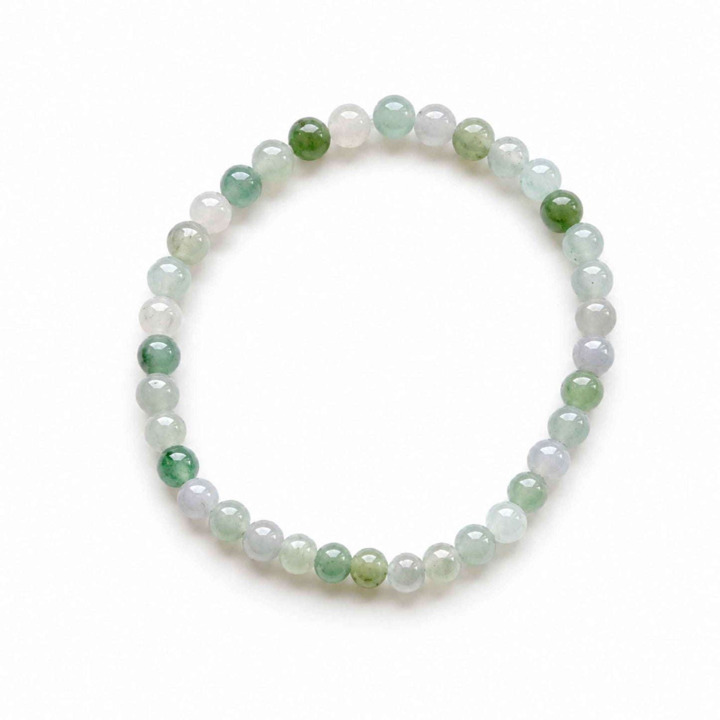 Verdant Breeze Green Beaded Jade Bracelet