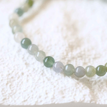Verdant Breeze Green Beaded Jade Bracelet