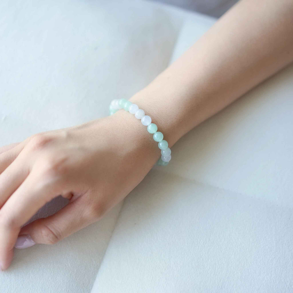 Whispering Sage Multicolour Beaded Jade Bracelet