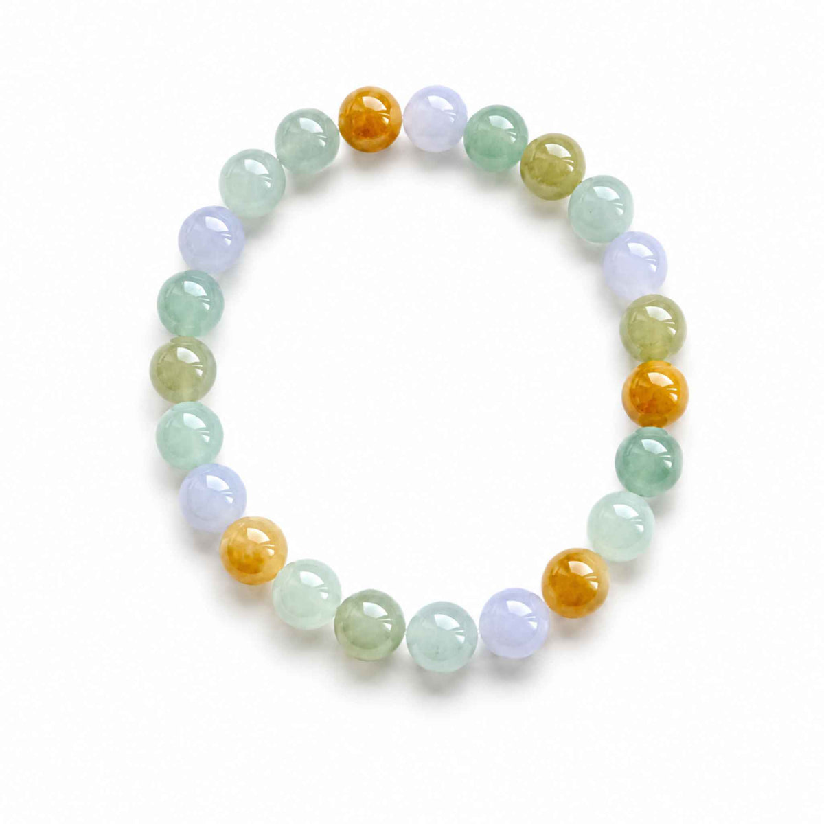 Wildflower Multicolour Beaded Jade Bracelet