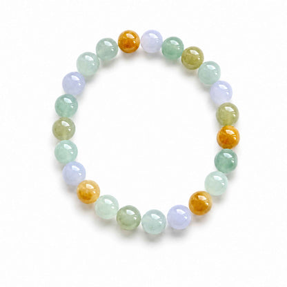 Wildflower Multicolour Beaded Jade Bracelet