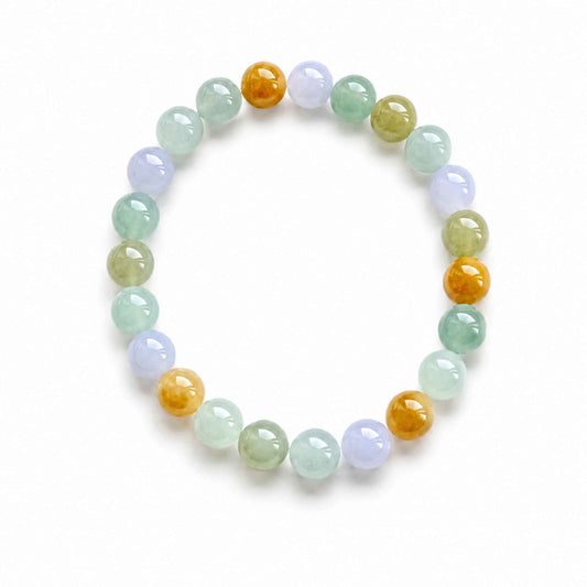 Wildflower Multicolour Beaded Jade Bracelet