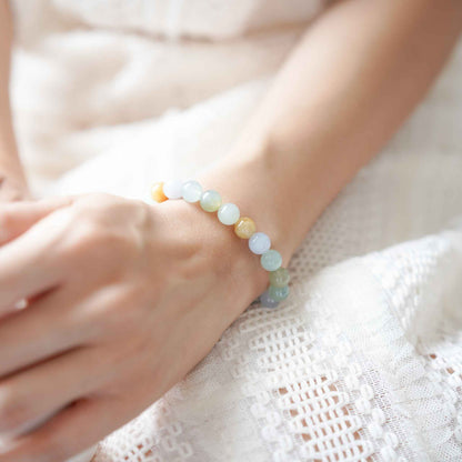 Wildflower Multicolour Beaded Jade Bracelet
