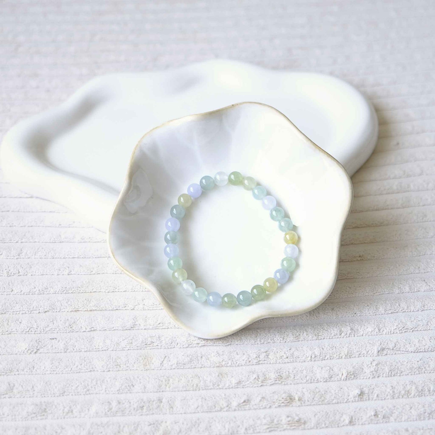 Wildflower Sky Multicolour Beaded Jade Bracelet
