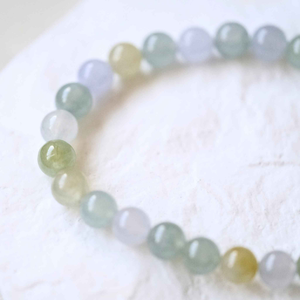 Wildflower Sky Multicolour Beaded Jade Bracelet