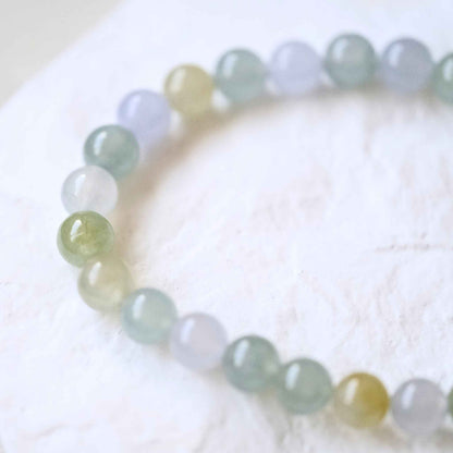 Wildflower Sky Multicolour Beaded Jade Bracelet