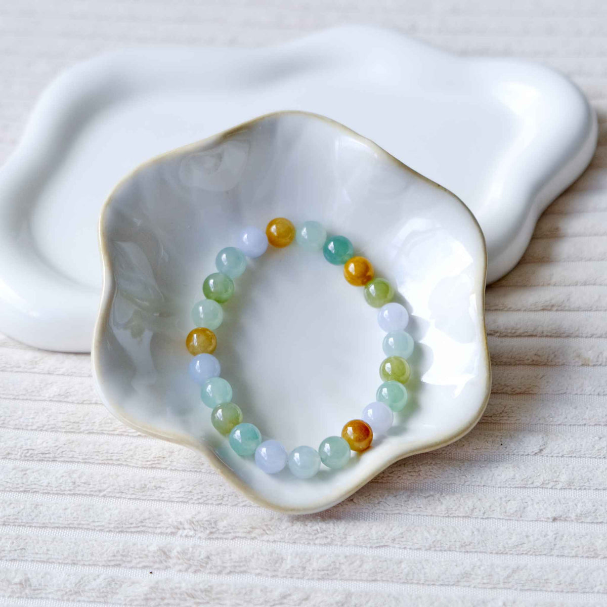 Wildflower Multicolour Beaded Jade Bracelet