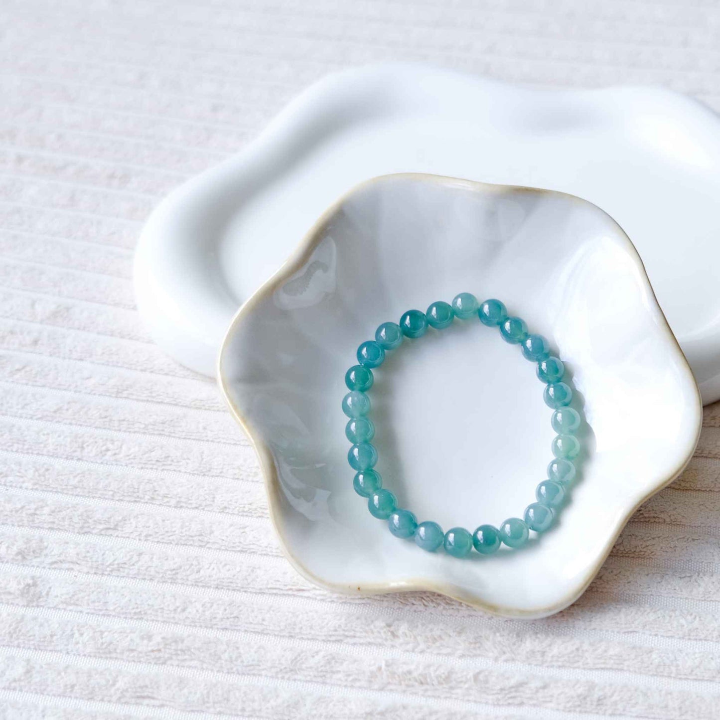 Woodland Light Green Beaded Jade Bracelet