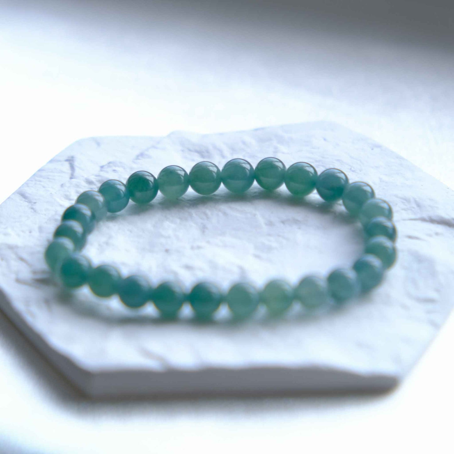 Woodland Light Green Beaded Jade Bracelet